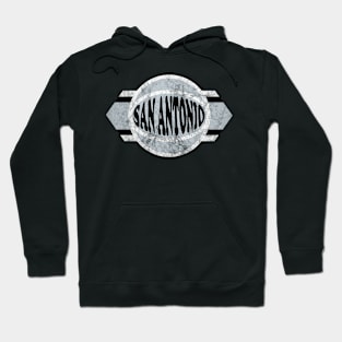 San Antonio Basketball retro and distressed ball and stripe Hoodie